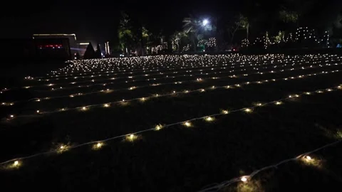 Slow Motion Shot of an Indian Wedding Cocktail Function Decoration Stock Footage 169747357