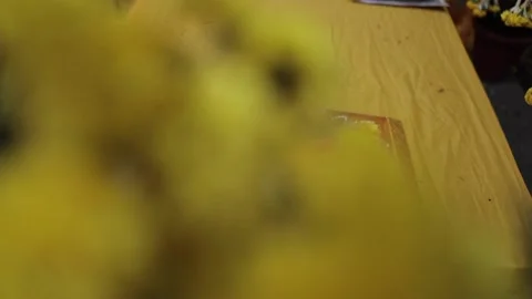 A Slow Motion Shot of an Indian Wedding Decoration at the Wedding Venue Stock Footage 170170060