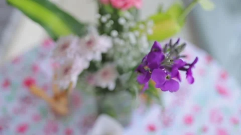 A Slow Motion Shot of an Indian Wedding Venue Decoration in India Stock Footage 296480893