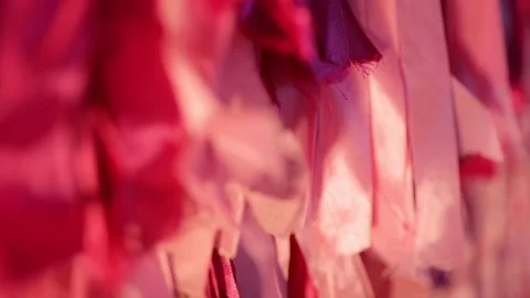 A Slow Motion Shot of an Indian Wedding Venue Decoration in India Stock Footage 296480897