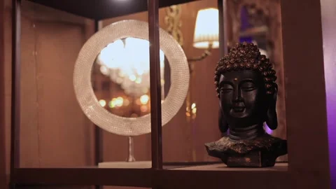 A Slow Motion Shot of an Indian Wedding Venue Decoration in India Stock Footage 296480963