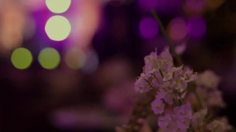 A Slow Motion Shot of an Indian Wedding Venue Decoration in India Video stock 296480966