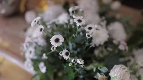 A Slow Motion Shot of an Indian Wedding Venue Decoration in India Stock-Footage 313111407