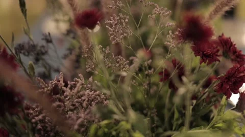 A Slow Motion Shot of an Indian Wedding Venue Decoration in India Stock Footage 313463539