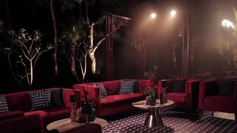 A Slow Motion Shot of an Indian Wedding Venue Decoration in India Vídeos de archivo 313463556