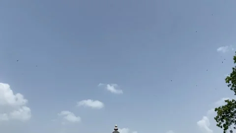 A slow motion Shot of Isa khan's tomb at Humayun tomb at New Delhi, India Stock Footage 250168043