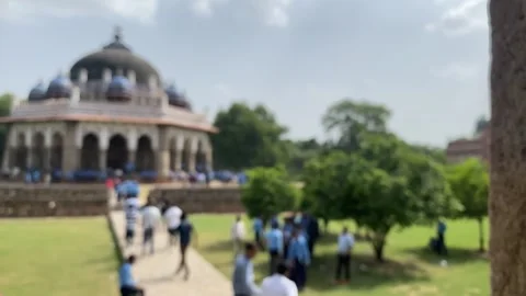 A slow motion Shot of Isa khan's tomb at Humayun tomb 스톡 동영상 250168512