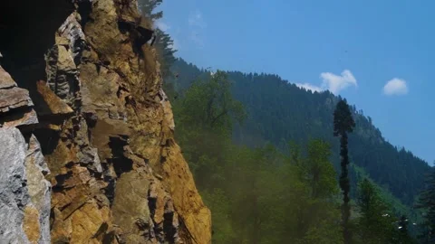 Slow motion shot of land sliding in hilly area of Pakistan. (2) Stock Footage 200750461