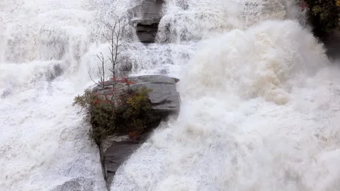 Slow motion shot of massive waterfall. Stock Footage 132440003