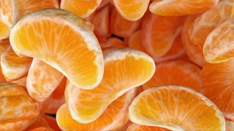 Slow Motion Shot of Oranges or Tangerines  Juicy Oranges  Flying Towards Camera  Stock-Footage 244471139