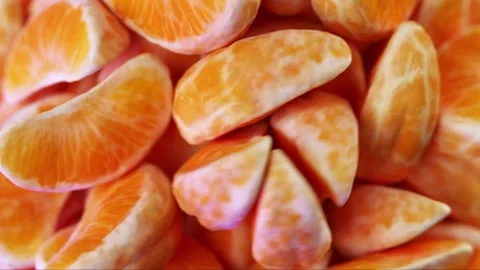 Slow Motion Shot of Oranges or Tangerines  Juicy Oranges  Flying Towards Camera  Stock-Footage 244686948