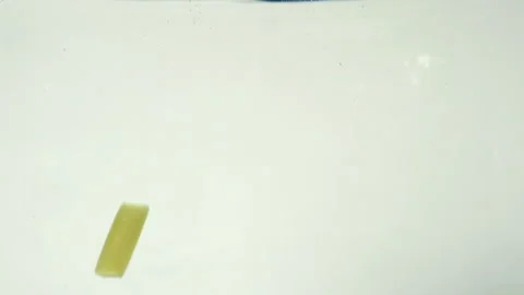 Slow motion shot of Pasta falling in Water Stock Footage 248801788