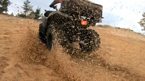 Slow motion shot of quad sand Stock Footage 88049962