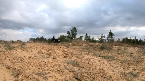 Slow motion shot of quad sand Stock Footage 88050529