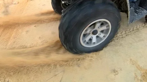 Slow motion shot of quad sand Stock Footage 88051289