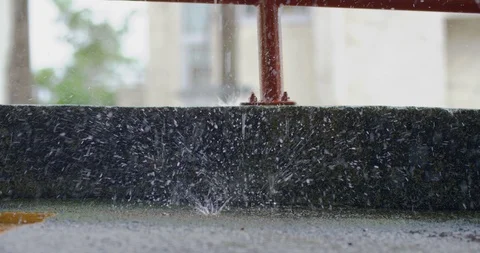 Slow motion shot of raindrops. Stock Footage 102927880