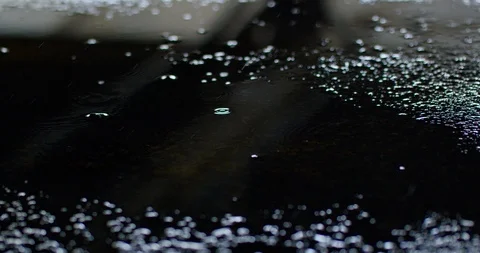 Slow motion shot of raindrops. Stock Footage 102928497