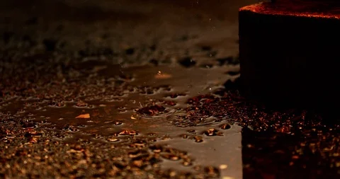 Slow motion shot of raindrops. Stock Footage 102928791