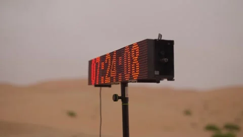 Slow motion shot of rally clock timer Stock Footage 303636285