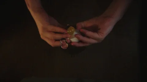 Slow motion shot raw egg falls on clear glass Видео 120421238