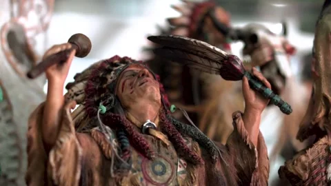 Slow Motion Shot of Religious Artifact Stock Footage 218220066