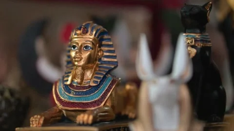 Slow Motion Shot of Religious Artifact Stock Footage 218220120