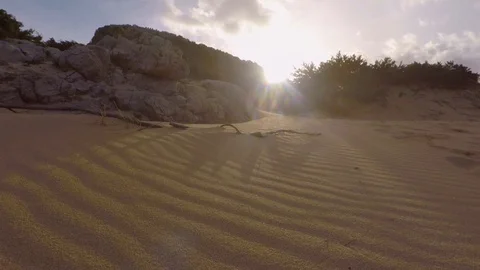 Slow motion shot of sand 스톡 동영상 106145588