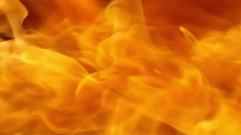 Slow motion shot showing the transition of flames and an explosion. Stock Footage 334868406