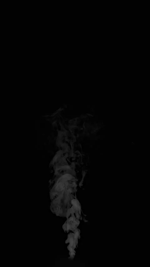 Slow Motion Shot of Slowly Rising Steam, Isolated on Black Background. Stock Footage 341833948