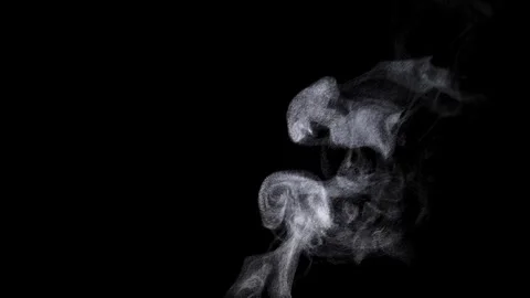 Slow motion shot of steam with black background. Stock Footage 245802020