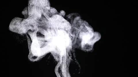 Slow motion shot of steam with black background. Stock Footage 327018997