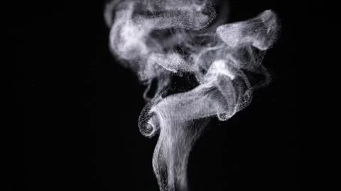 Slow motion shot of steam with black background. Stock Footage 331497950