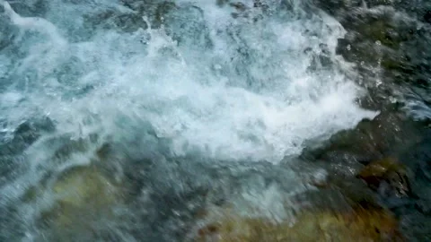 Slow motion shot of water fall splashes in hilly area of Pakistan. (15) Stock Footage 200757460