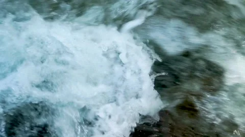 Slow motion shot of water fall splashes in hilly area of Pakistan. (17) Stock Footage 200757504