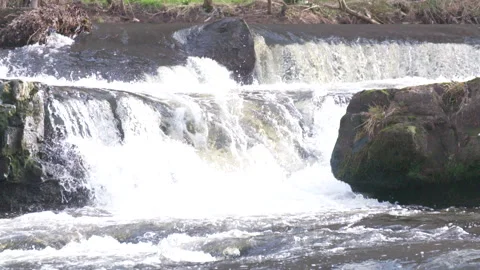 Slow Motion Shot of Water Fall Stock Footage 322917789