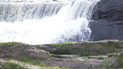 Slow Motion Shot of Water Fall Stock Footage 322917790