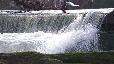 Slow Motion Shot of Water Fall Stock Footage 322917804