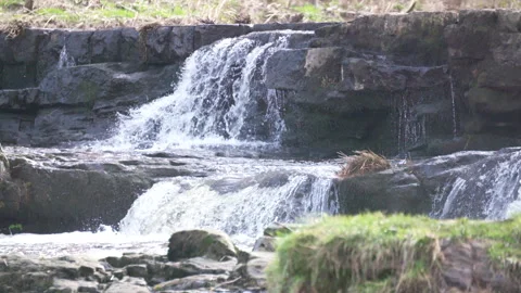 Slow Motion Shot of Water Fall Stock Footage 322917806