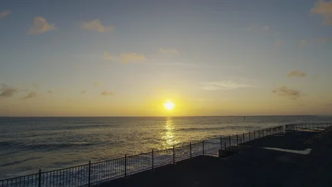 Slow motion shot of wave and sunset. Stock Footage 101412546