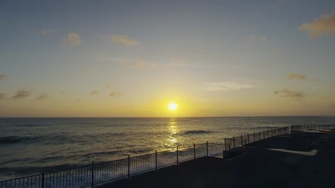 Slow motion shot of wave and sunset. Stock Footage 101412621