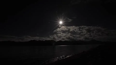 A slow motion shot of waves of water at Pangong Lake in Leh, Ladakh Stock Footage 167451258