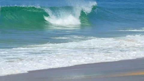 Slow motion shots on the beach Stock-Footage 163262589