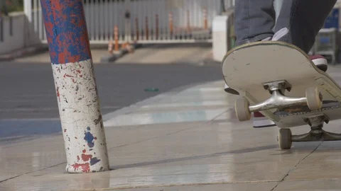 Slow motion skateboard Stock Footage 86606880