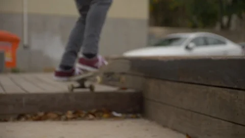 Slow motion skateboard trick Stock Footage 86613651