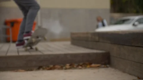 Slow motion skateboard trick Stock Footage 86615323