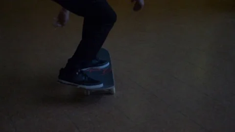 Slow motion of a skateboarding trick Stock Footage 86673129