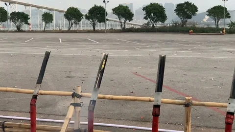 Slow motion of a sky rocket taking off Stock Footage 102611247