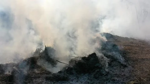 Slow motion smoke and fire Stock Footage 133034113