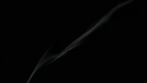 Slow motion smoke floating on black background Stock Footage 220112687