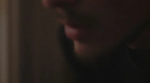 Slow motion of smoking a cigarette 스톡 동영상 50996184